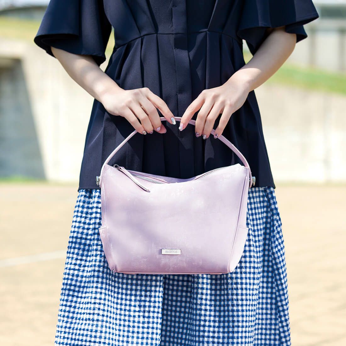 シルキーレザー2wayハンドバッグ