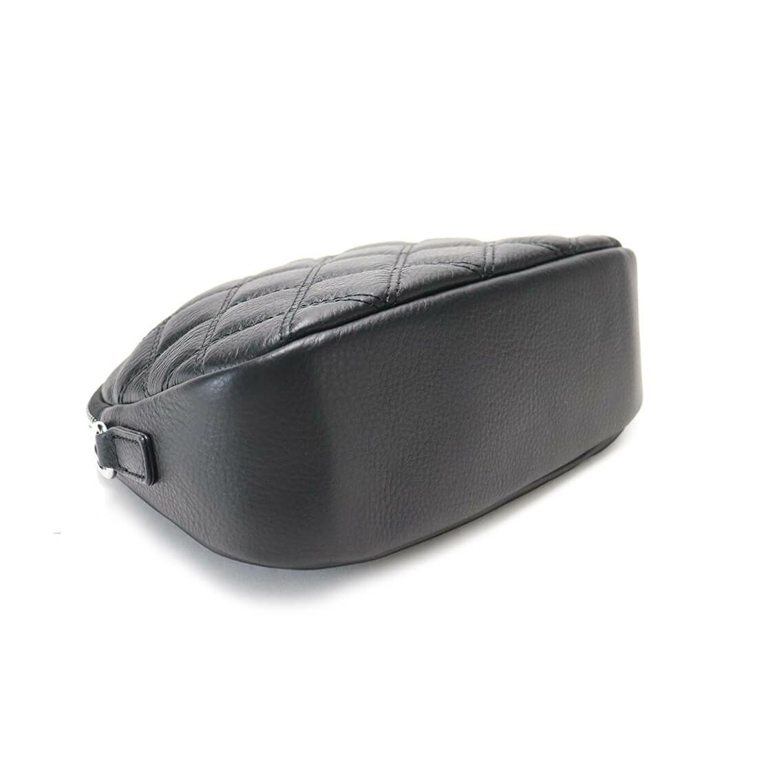 キルティングレザーラウンドポシェット