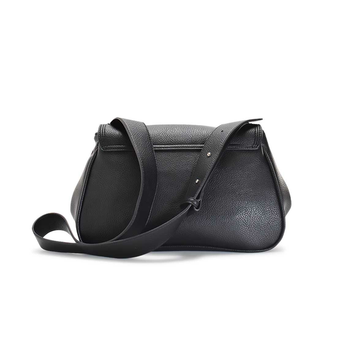 シュリンクレザー調台形バッグ