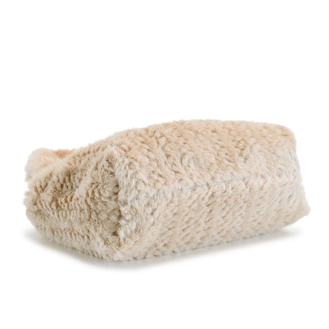 編み込み風フェイクファーハンドバッグ