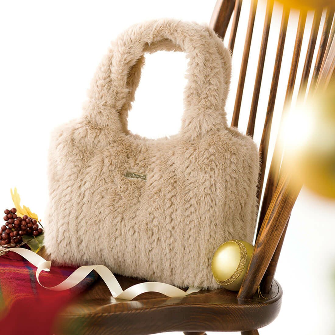 編み込み風フェイクファーハンドバッグ | バルコス公式オンラインショップ