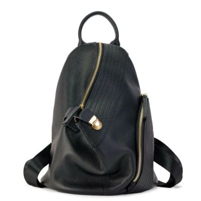 三角フォルムレザーリュック