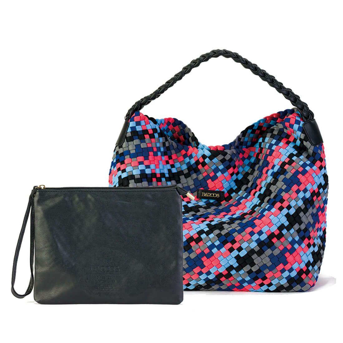 ポーチ付き5色メッシュ1本手トートバッグ