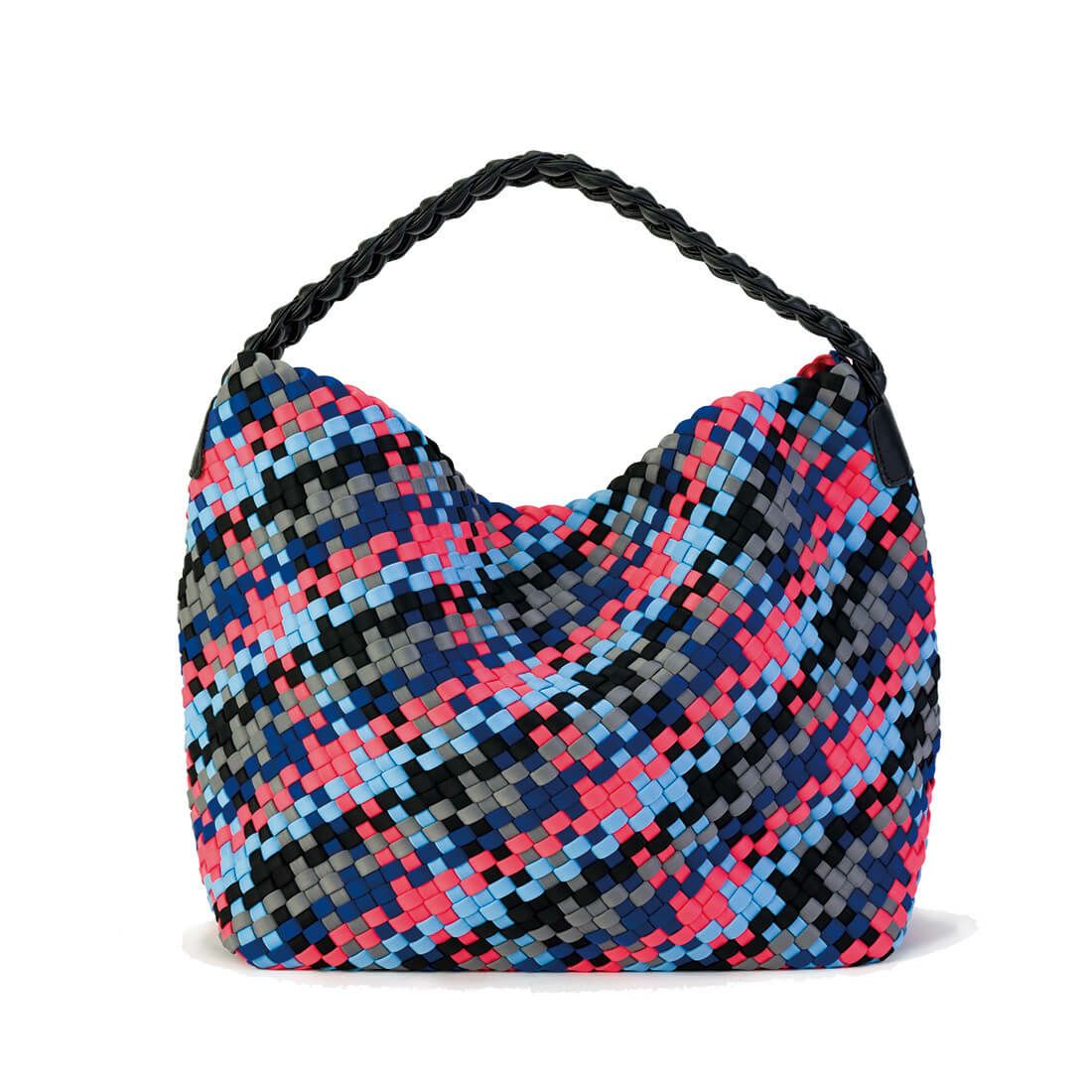 ポーチ付き5色メッシュ1本手トートバッグ