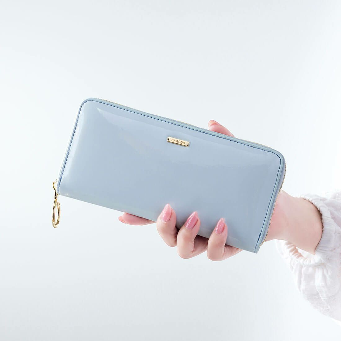 パテントレザーラウンド型長財布