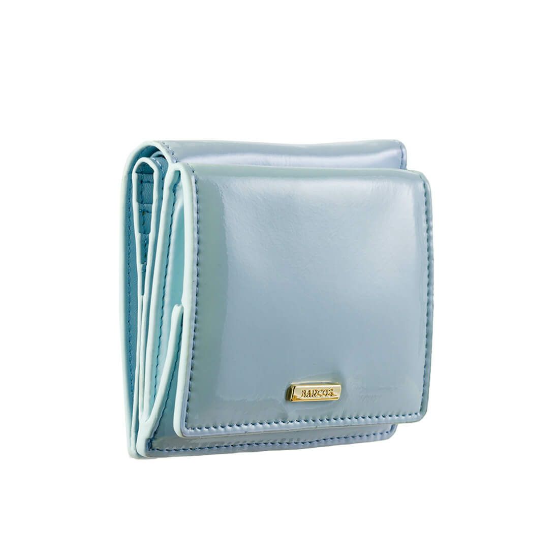 パテントレザー折財布