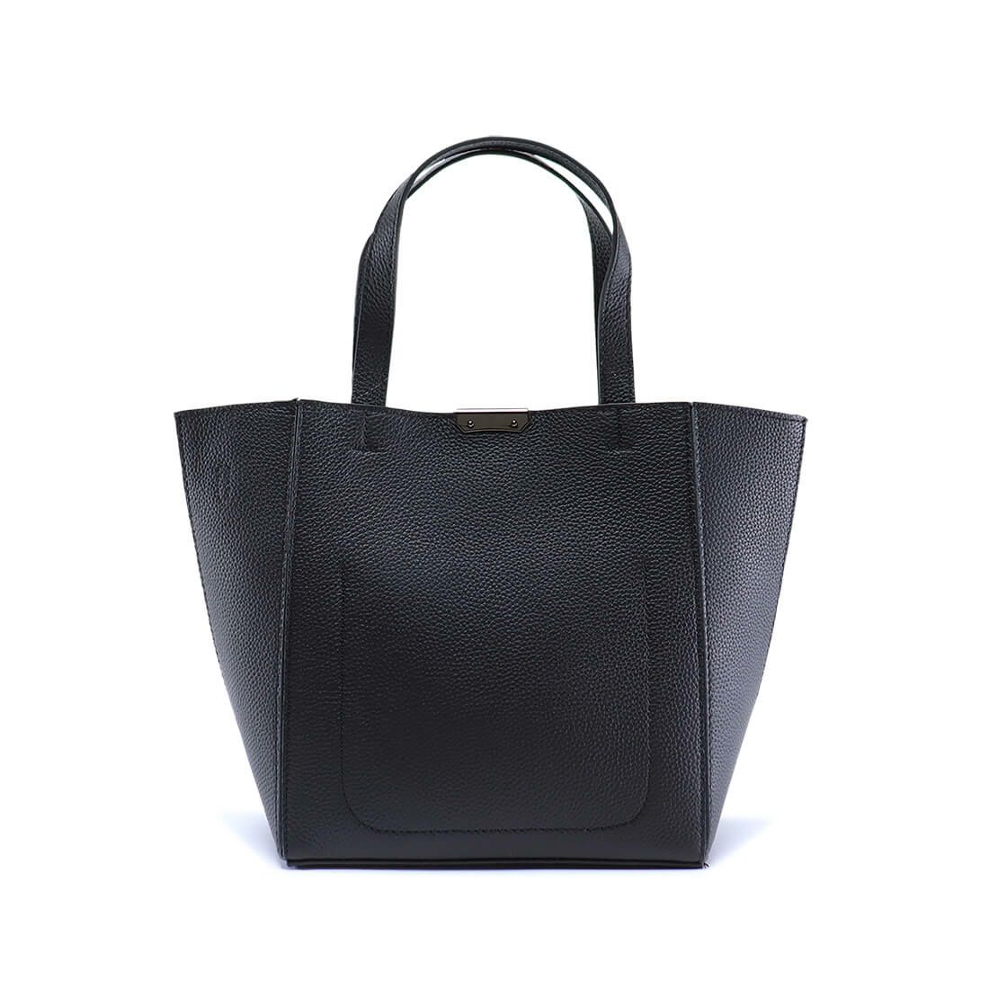 ポーチ付き舟形ハンドバッグ