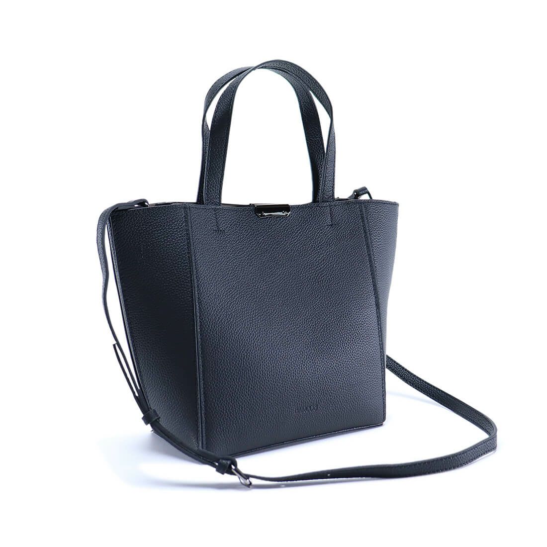 ポーチ付き舟形ハンドバッグ