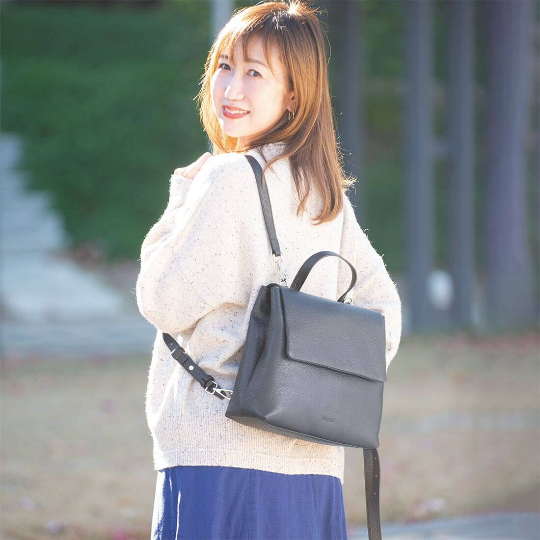 シュリンクレザー2wayリュック