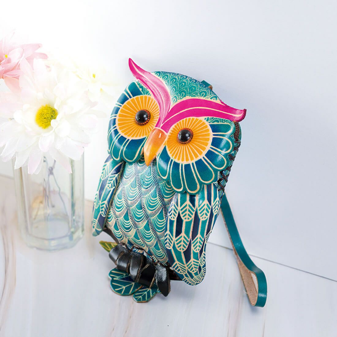 フクロウモチーフポーチ（ラージサイズ）