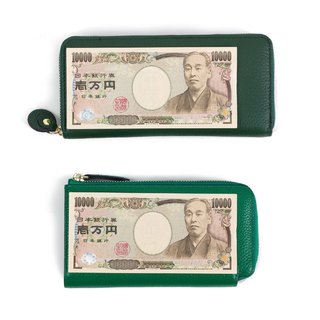 シュリンクレザーJ字型ウォレット＜ナビオ＞＆リトルノセット