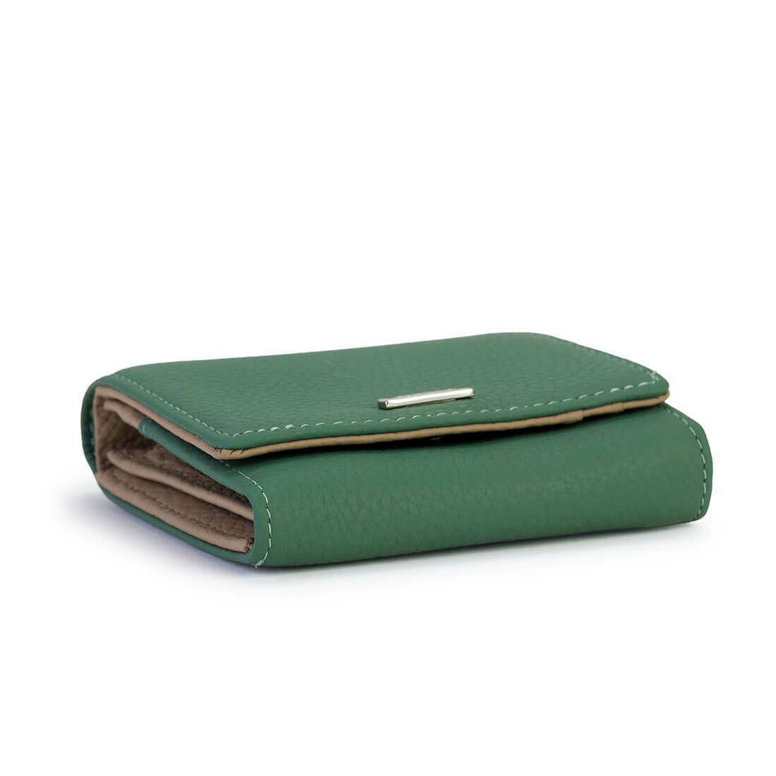 シュリンクレザーバイカラー折財布