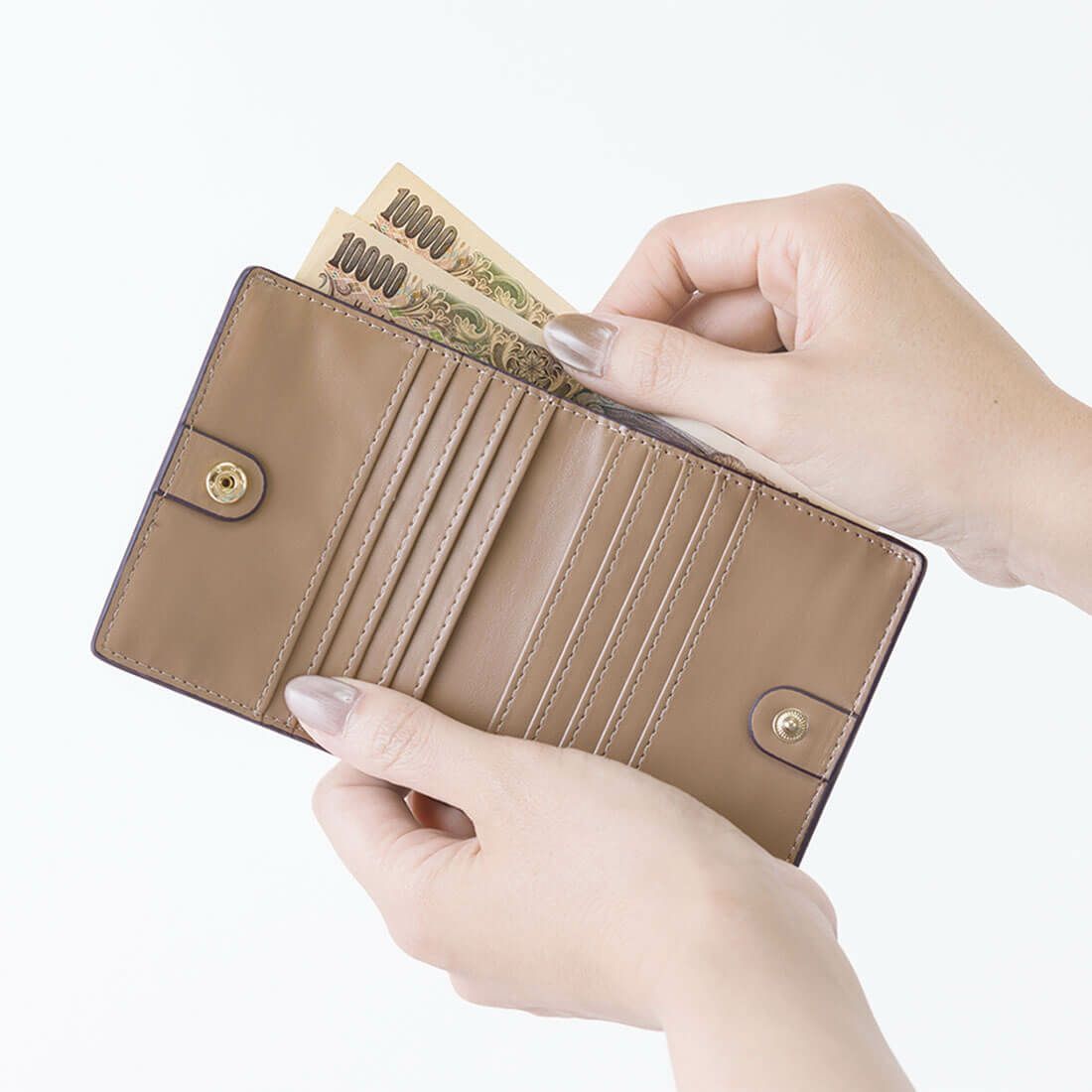 ペイントレザー折財布