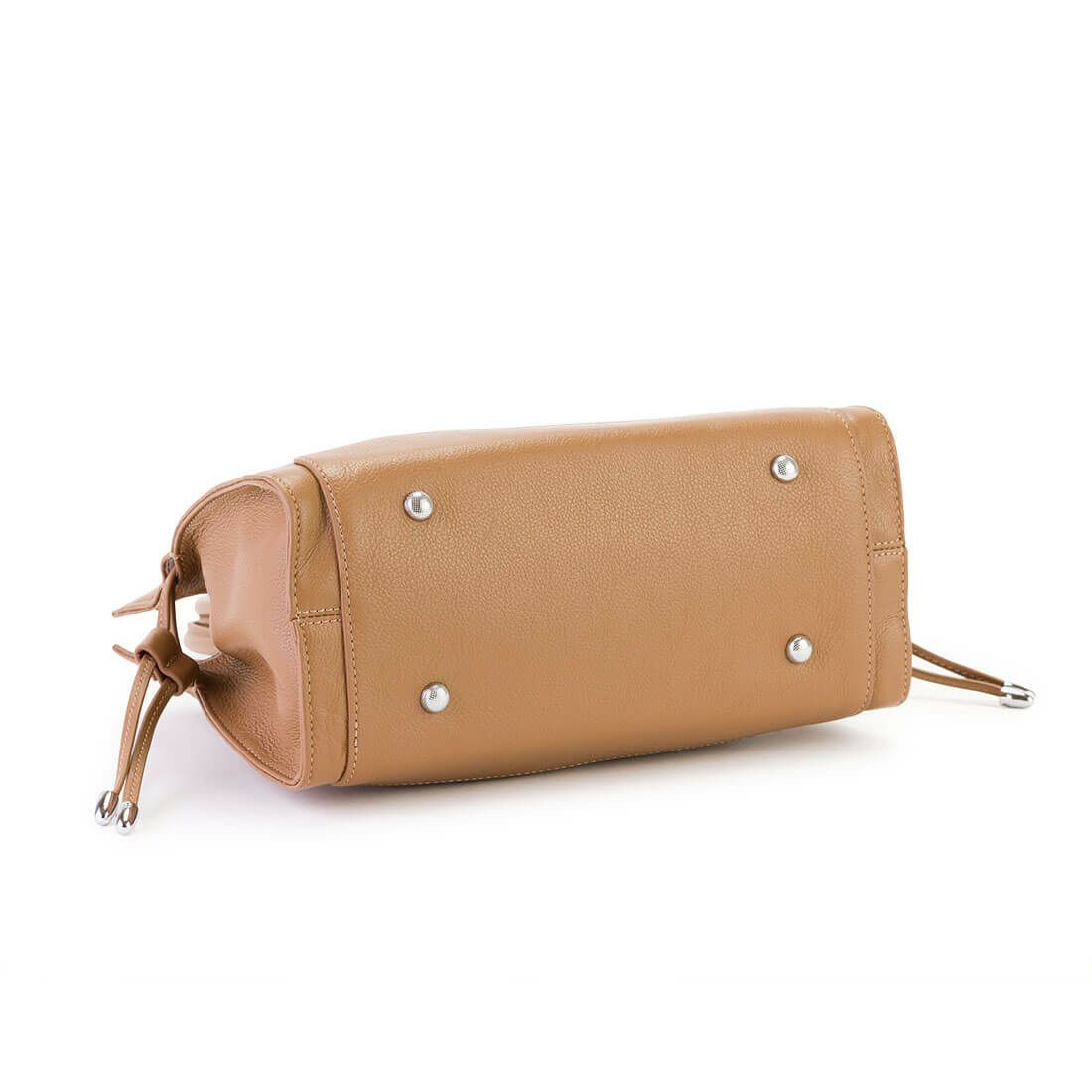 シュリンクレザー巾着2wayハンドバッグ