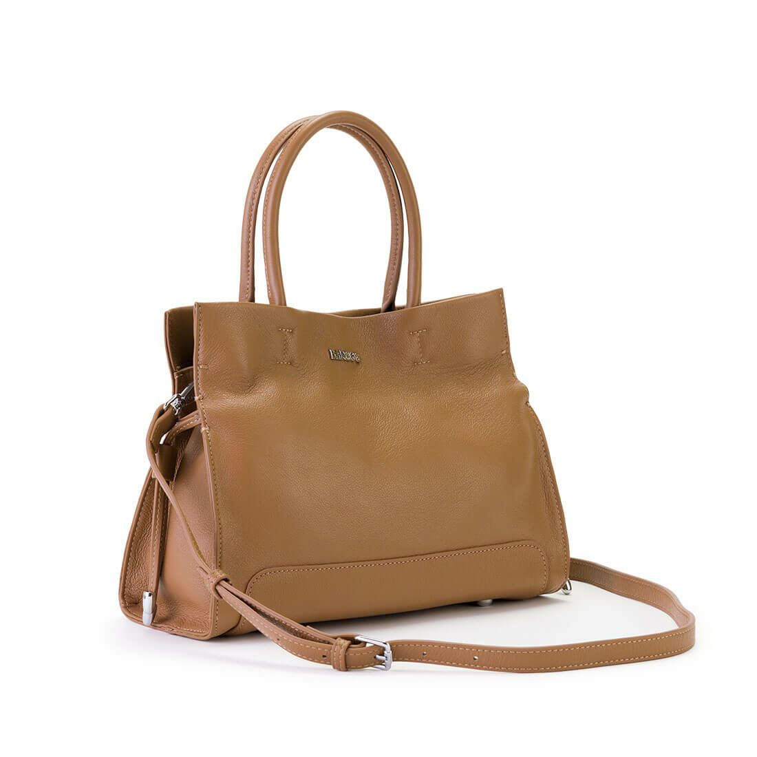 シュリンクレザー巾着2wayハンドバッグ