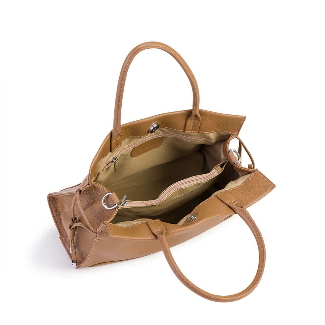 シュリンクレザー巾着2wayハンドバッグ