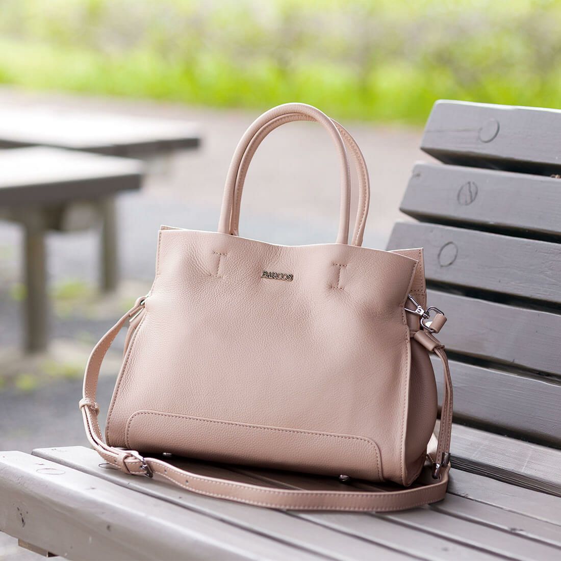 シュリンクレザー巾着2wayハンドバッグ