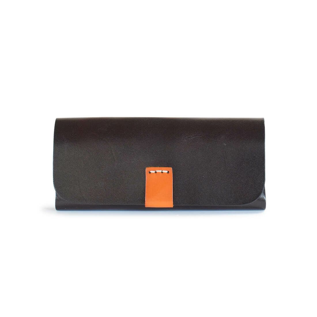 バイカラーレザーメガネケース