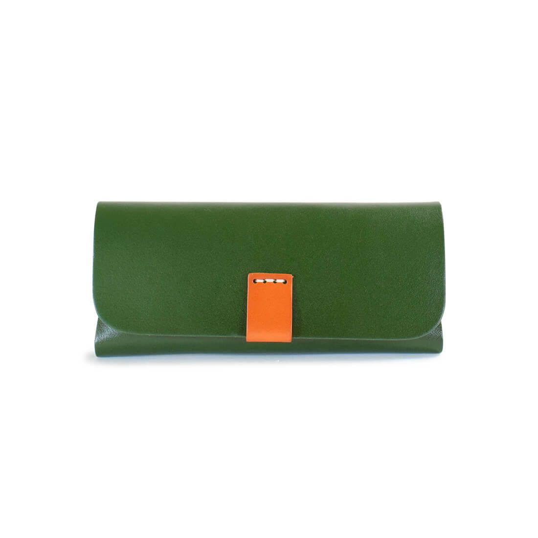 バイカラーレザーメガネケース