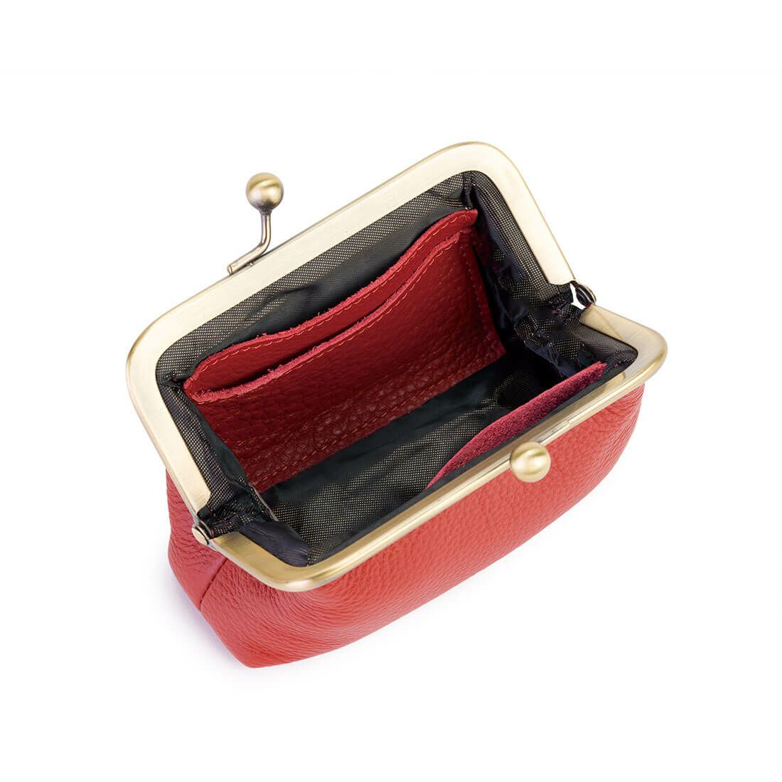 シュリンクレザーがま口ウォレット