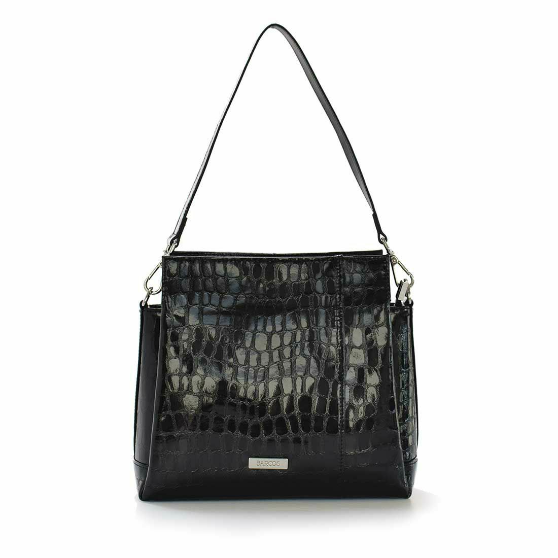 アウトレット】シャイニングレザークロコダイル型押し2wayショルダー