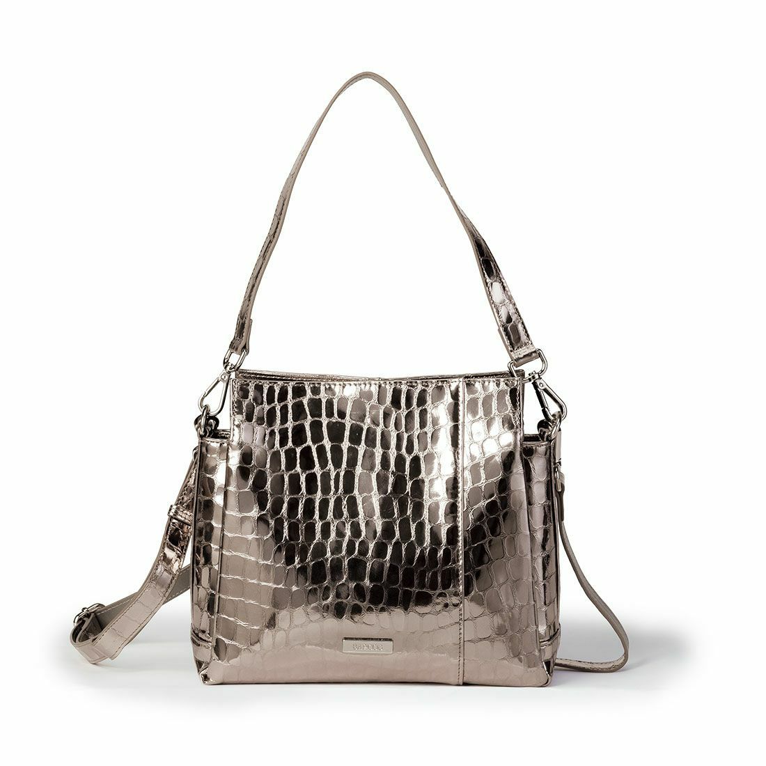 アウトレット】シャイニングレザークロコダイル型押し2wayショルダー