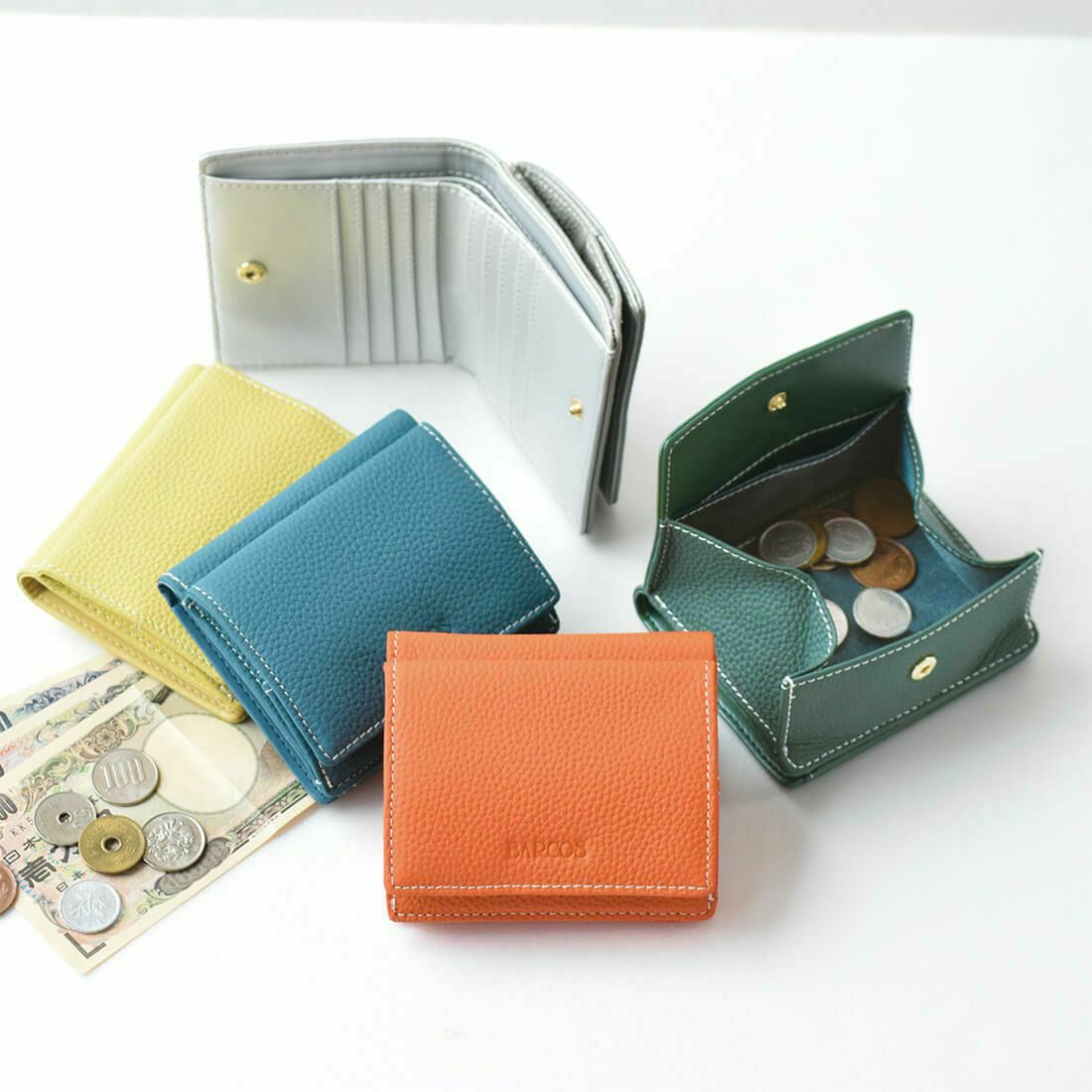 【アウトレット】シュリンクレザーミニウォレット