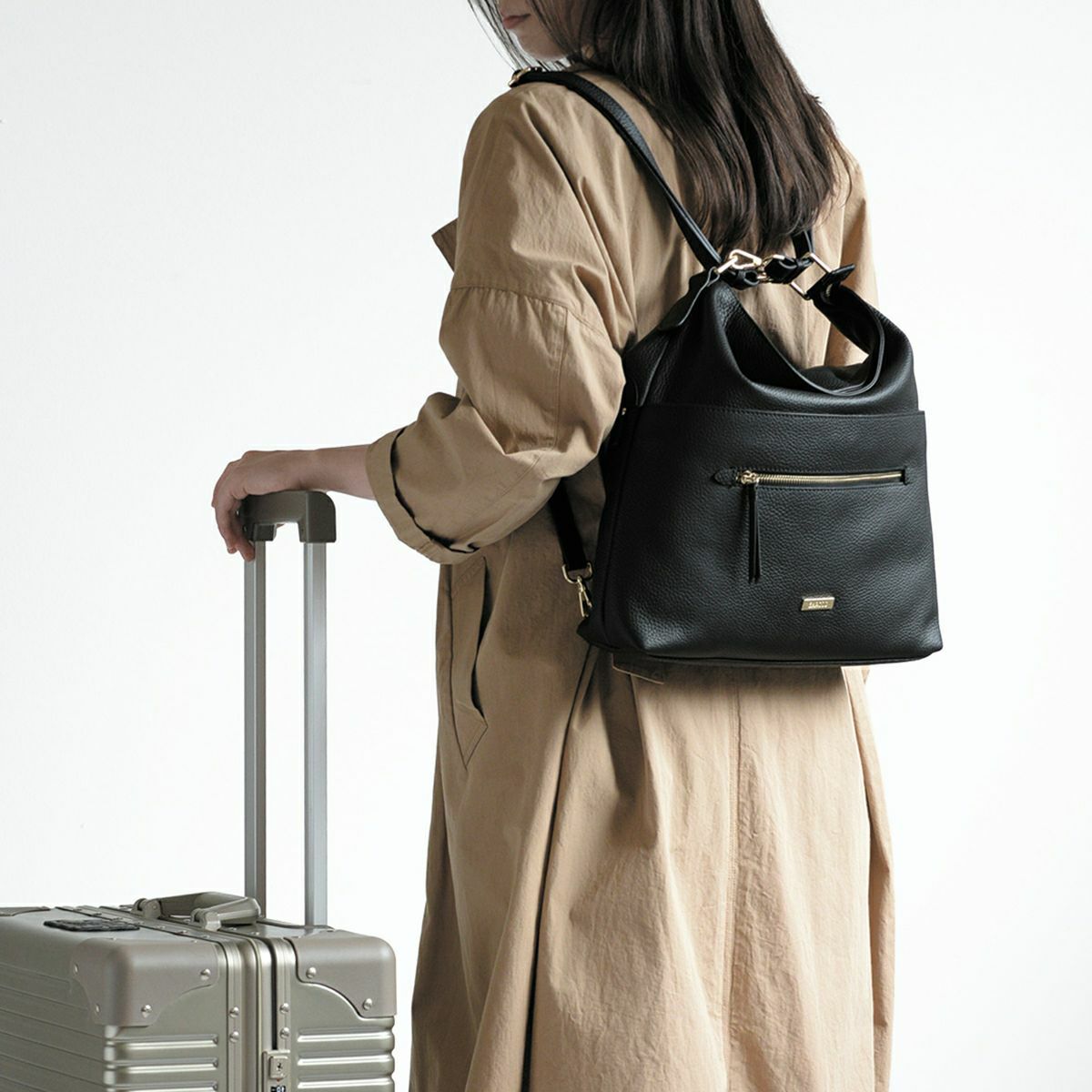 【アウトレット】シュリンクレザー3wayバッグ（普通サイズ）