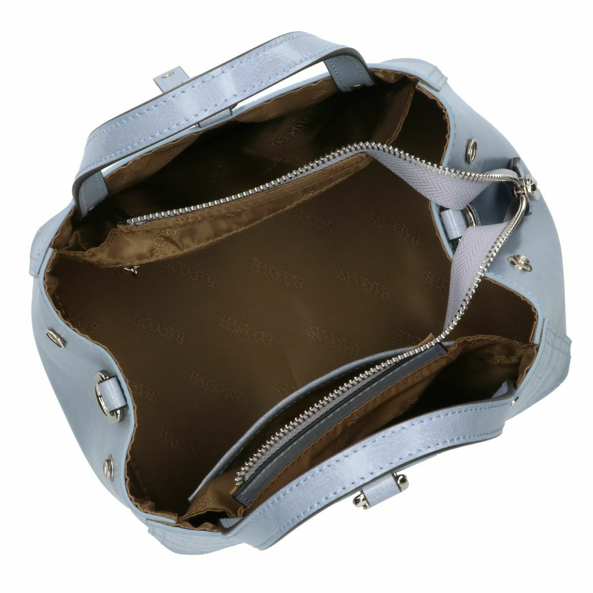 【アウトレット】クロコダイル型押シャイニングレザーハンドバッグ