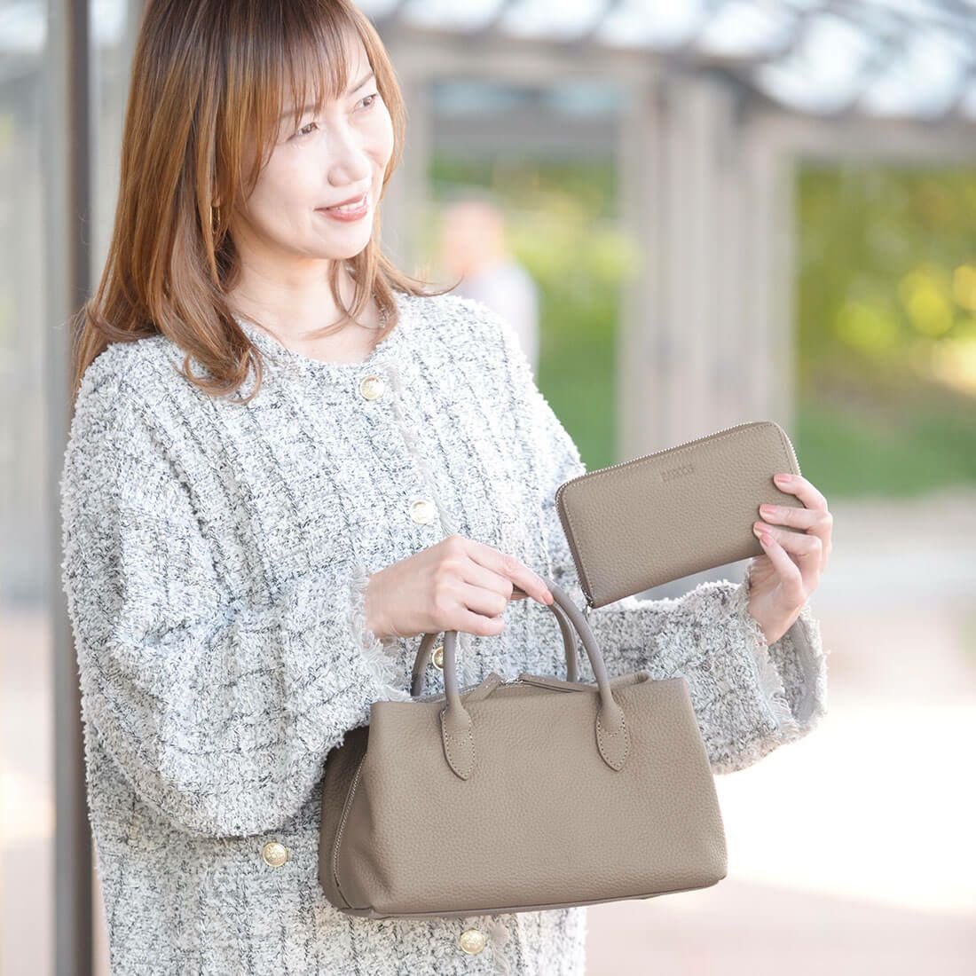 【セット商品】3層ハンドバッグ＜グラッツェ＞＆コンパクト長財布＜メルシー＞